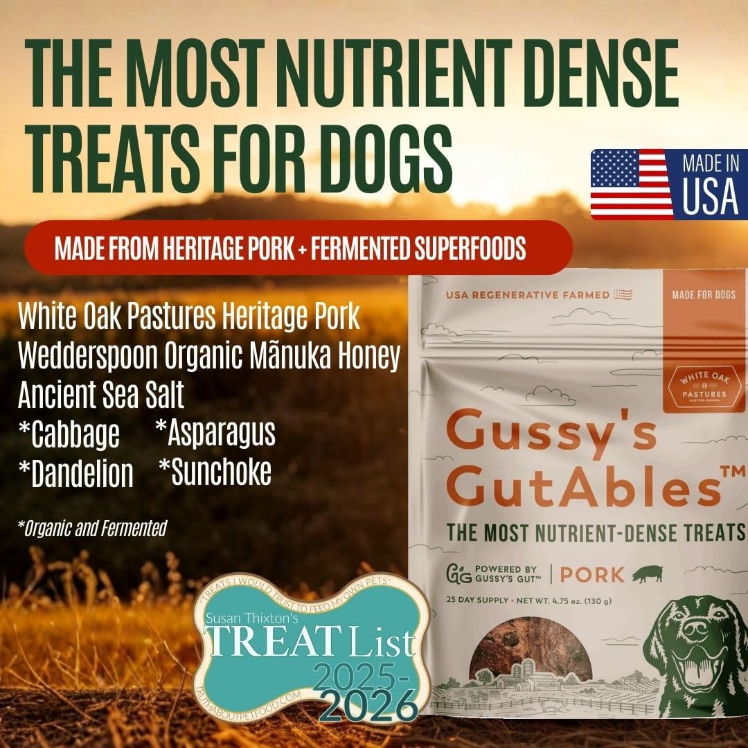 Gussy's GutAbles Treats (White Oak Pastures Pork)